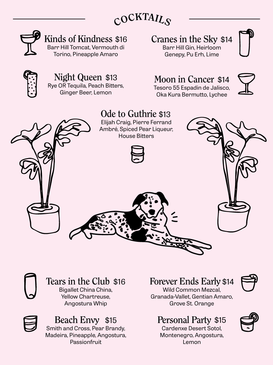 fort greene cocktail menu